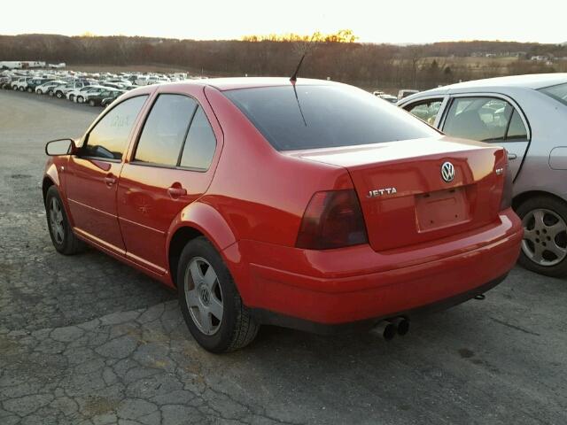 3VWSE69M52M146328 - 2002 VOLKSWAGEN JETTA GLS RED photo 3