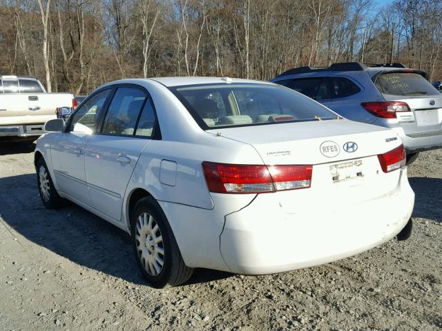 5NPET46CX8H374782 - 2008 HYUNDAI SONATA GLS WHITE photo 3