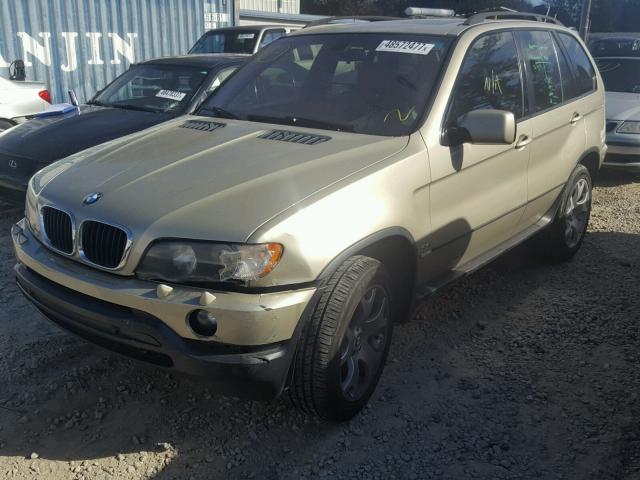 5UXFB33523LH40392 - 2003 BMW X5 4.4I GOLD photo 2