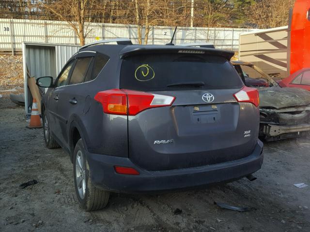 JTMRFREV7FJ030663 - 2015 TOYOTA RAV4 XLE GRAY photo 3