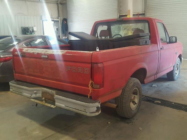 1FTDF15Y0PNA46266 - 1993 FORD F150 RED photo 4