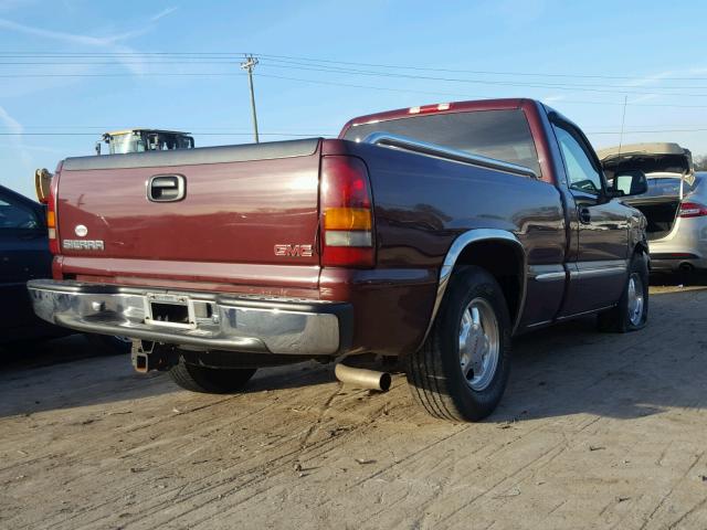 1GTEC14T72Z109576 - 2002 GMC NEW SIERRA MAROON photo 4