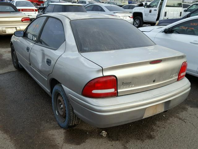 1B3ES47CXXD165209 - 1999 DODGE NEON HIGHL SILVER photo 3