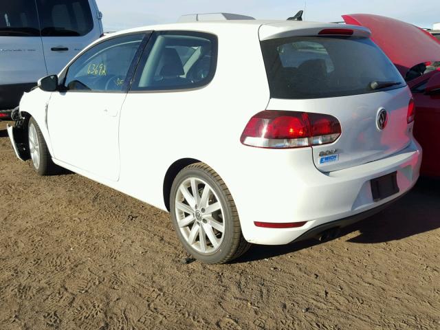WVWBM7AJXBW148881 - 2011 VOLKSWAGEN GOLF WHITE photo 3