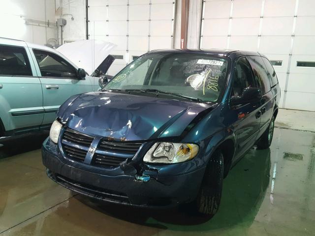 1D4GP24E47B208816 - 2007 DODGE GRAND CARA BLUE photo 2