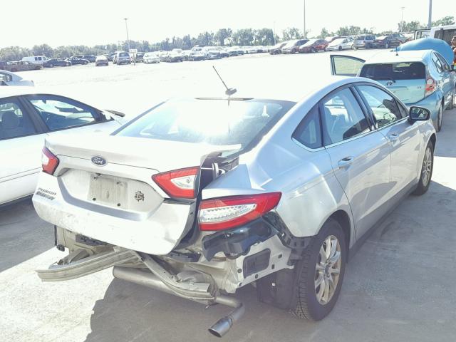 3FA6P0G77FR211526 - 2015 FORD FUSION S SILVER photo 4