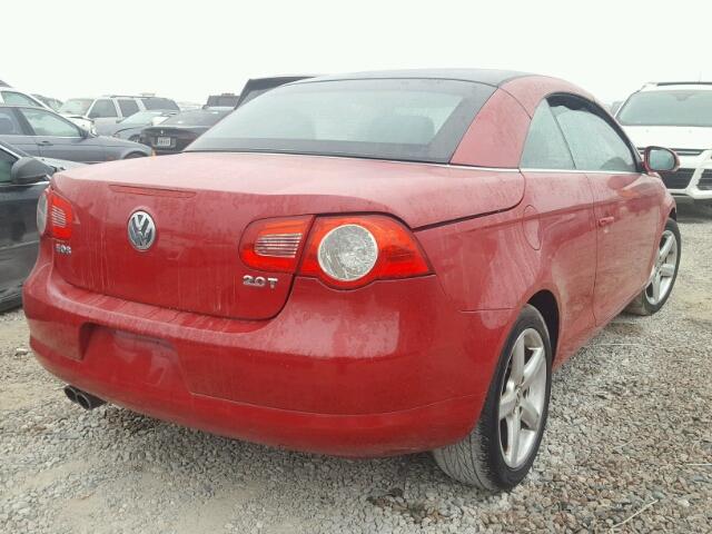 WVWDA71F27V002324 - 2007 VOLKSWAGEN EOS 2.0T S RED photo 4