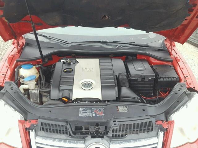 WVWDA71F27V002324 - 2007 VOLKSWAGEN EOS 2.0T S წითელი ფოტო 7