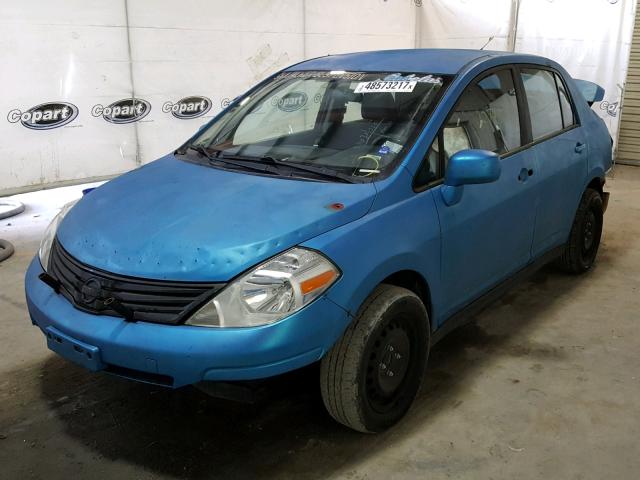 3N1BC1AP2AL392293 - 2010 NISSAN VERSA S BLUE photo 2