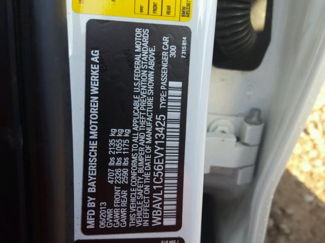 WBAVL1C56EVY13425 - 2014 BMW X1 XDRIVE2 Ақ фото 10