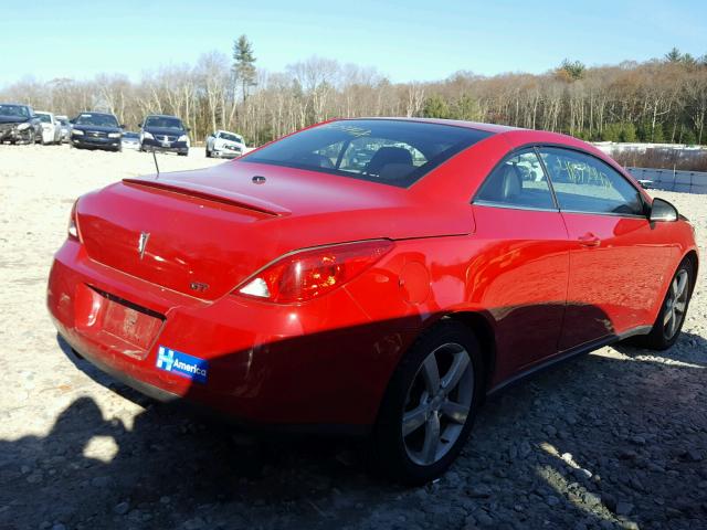 1G2ZH361X74156653 - 2007 PONTIAC G6 GT RED photo 4