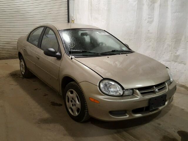 1B3ES26C12D613514 - 2002 DODGE NEON TAN photo 1