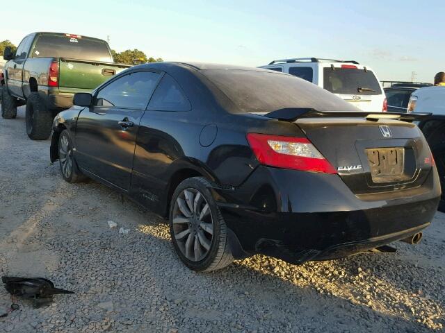 2HGFG21519H705024 - 2009 HONDA CIVIC SI BLACK photo 3