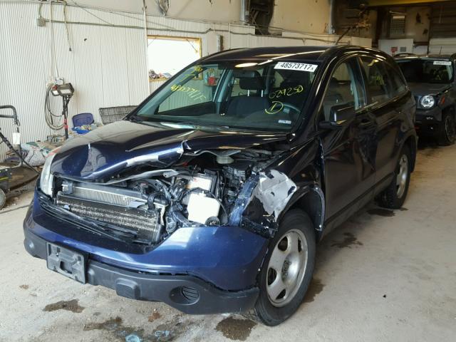 5J6RE48328L029230 - 2008 HONDA CR-V LX BLUE photo 2