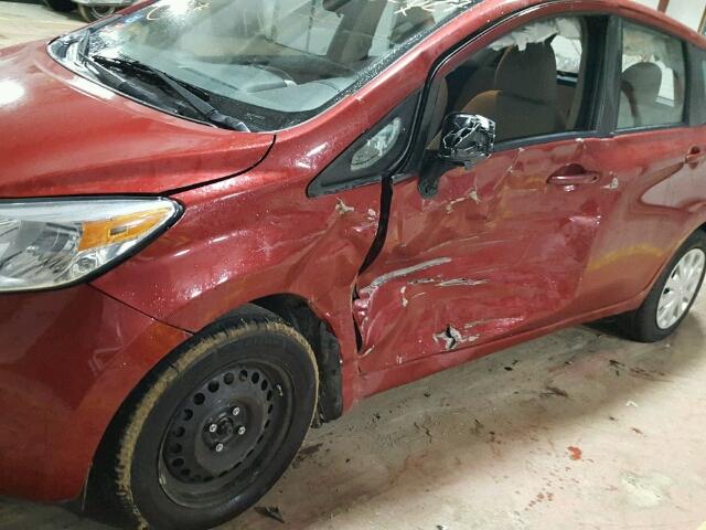 3N1CE2CPXFL352276 - 2015 NISSAN VERSA NOTE RED photo 9