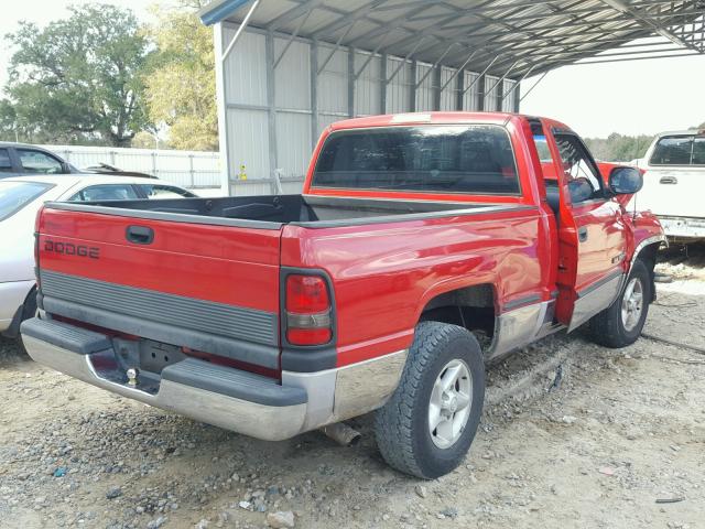 1B7HC16Y7WS761280 - 1998 DODGE RAM 1500 RED photo 4