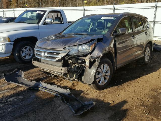 2HKRM3H72EH515915 - 2014 HONDA CR-V EXL GRAY photo 2