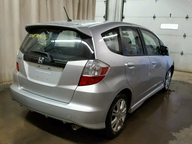 JHMGE8G54BC007789 - 2011 HONDA FIT SPORT SILVER photo 4