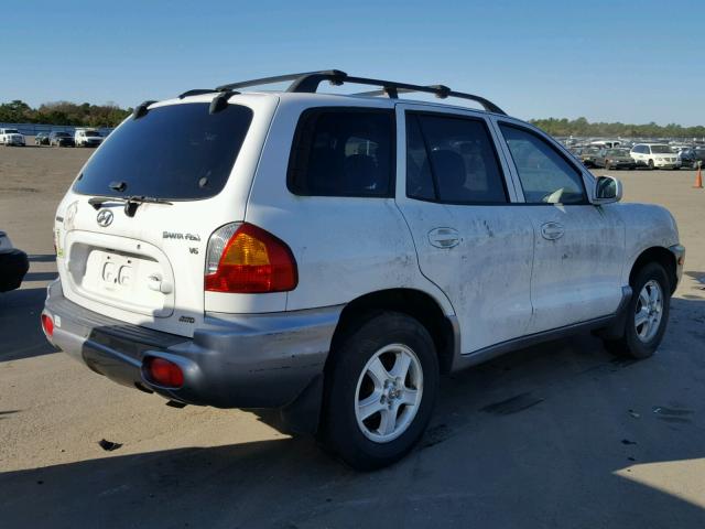 KM8SC73D13U398660 - 2003 HYUNDAI SANTA FE G WHITE photo 4