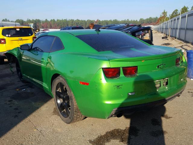 2G1FB1EV8A9195117 - 2010 CHEVROLET CAMARO LT GREEN photo 3