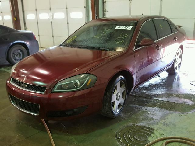 2G1WD58C479219076 - 2007 CHEVROLET IMPALA SUP RED photo 2