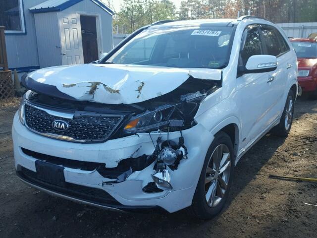 5XYKWDA78EG510155 - 2014 KIA SORENTO SX WHITE photo 2