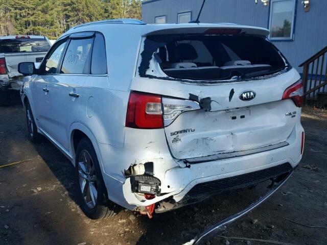 5XYKWDA78EG510155 - 2014 KIA SORENTO SX WHITE photo 3