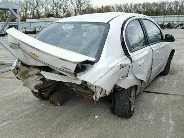 KL1TD56627B171798 - 2007 CHEVROLET AVEO BASE WHITE photo 4