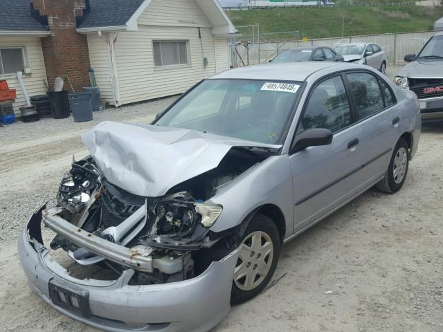 1HGES16335L030057 - 2005 HONDA CIVIC DX V SILVER photo 2