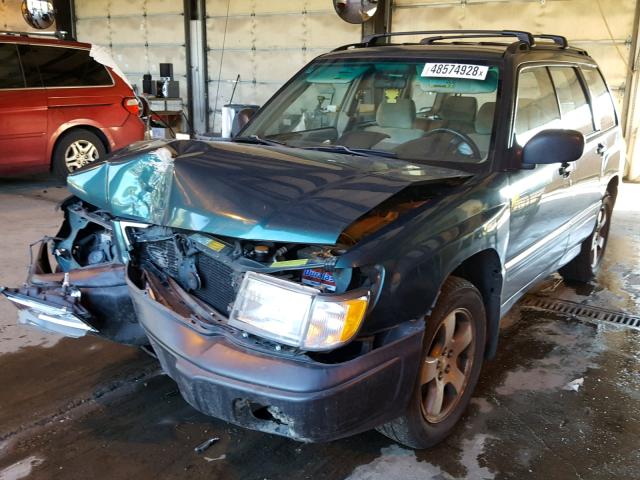 JF1SF6556WH772355 - 1998 SUBARU FORESTER S GREEN photo 2