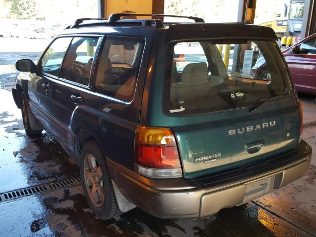 JF1SF6556WH772355 - 1998 SUBARU FORESTER S GREEN photo 3
