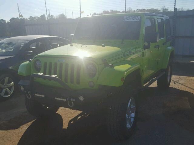 1C4BJWDG4DL574508 - 2013 JEEP WRANGLER U GREEN photo 2