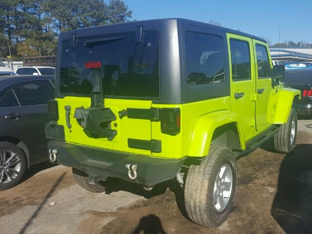 1C4BJWDG4DL574508 - 2013 JEEP WRANGLER U GREEN photo 4