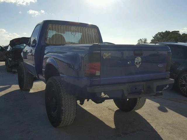 1FTYR10U93PB62884 - 2003 FORD RANGER BLUE photo 3