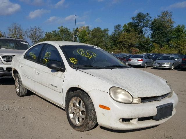 1B3ES46C5YD691069 - 2000 DODGE NEON BASE WHITE photo 1