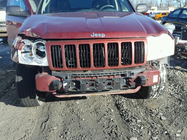 1J4GR48K26C368151 - 2006 JEEP GRAND CHER MAROON photo 9