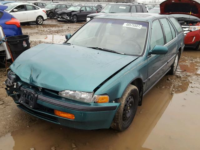 1HGCB9877PA009765 - 1993 HONDA ACCORD EX GREEN photo 2