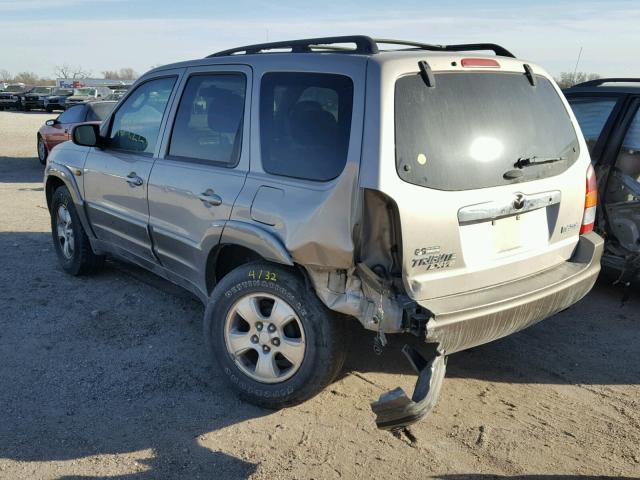 4F2YU09172KM40694 - 2002 MAZDA TRIBUTE LX BEIGE photo 3