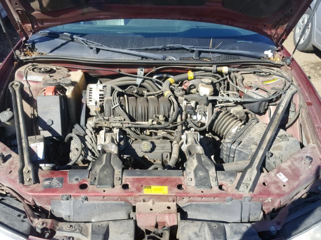 1G2WP52K41F167787 - 2001 PONTIAC GRAND PRIX BURGUNDY photo 7