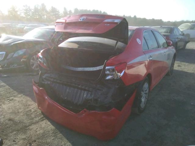 4T1BF1FK4DU271367 - 2013 TOYOTA CAMRY L RED photo 4