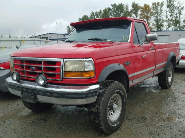 2FTHF26G7PCA21075 - 1993 FORD F250 RED photo 2