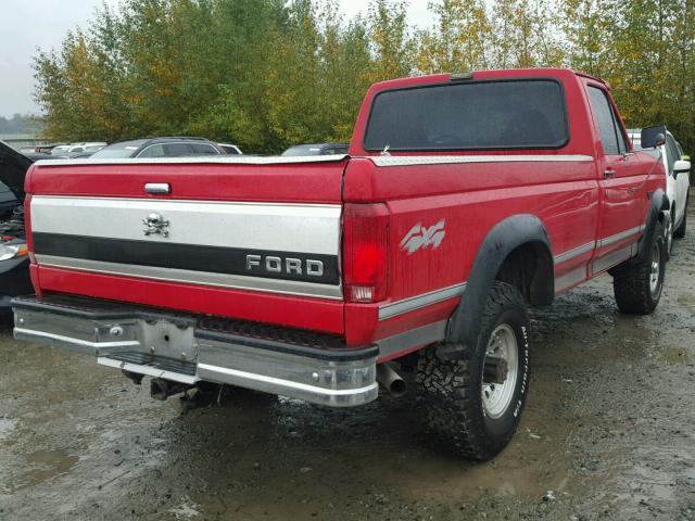 2FTHF26G7PCA21075 - 1993 FORD F250 RED photo 4
