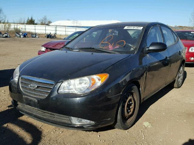 KMHDU46D08U454613 - 2008 HYUNDAI ELANTRA GL BLACK photo 2