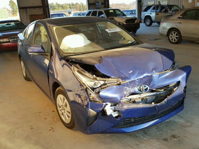 JTDKBRFU1G3506625 - 2016 TOYOTA PRIUS BLUE photo 1