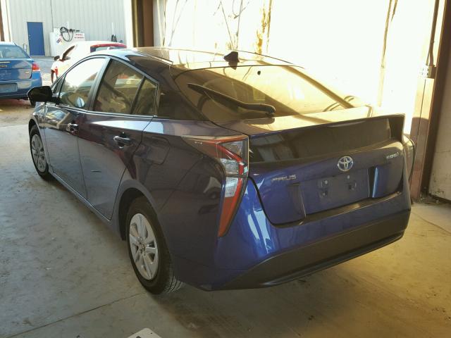 JTDKBRFU1G3506625 - 2016 TOYOTA PRIUS BLUE photo 5