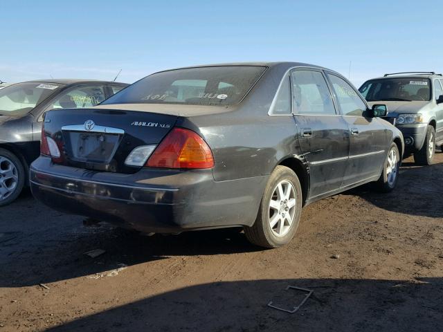 4T1BF28B62U236426 - 2002 TOYOTA AVALON XL BLACK photo 4