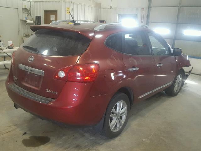 JN8AS5MV0CW412586 - 2012 NISSAN ROGUE S RED photo 4