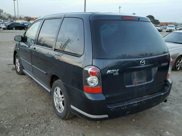 JM3LW28J740500111 - 2004 MAZDA MPV WAGON CHARCOAL photo 3