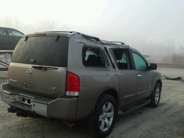 5N1AA08BX6N741870 - 2006 NISSAN ARMADA SE GOLD photo 4