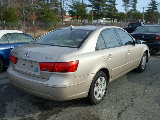 5NPET46C19H466414 - 2009 HYUNDAI SONATA GLS BEIGE photo 4